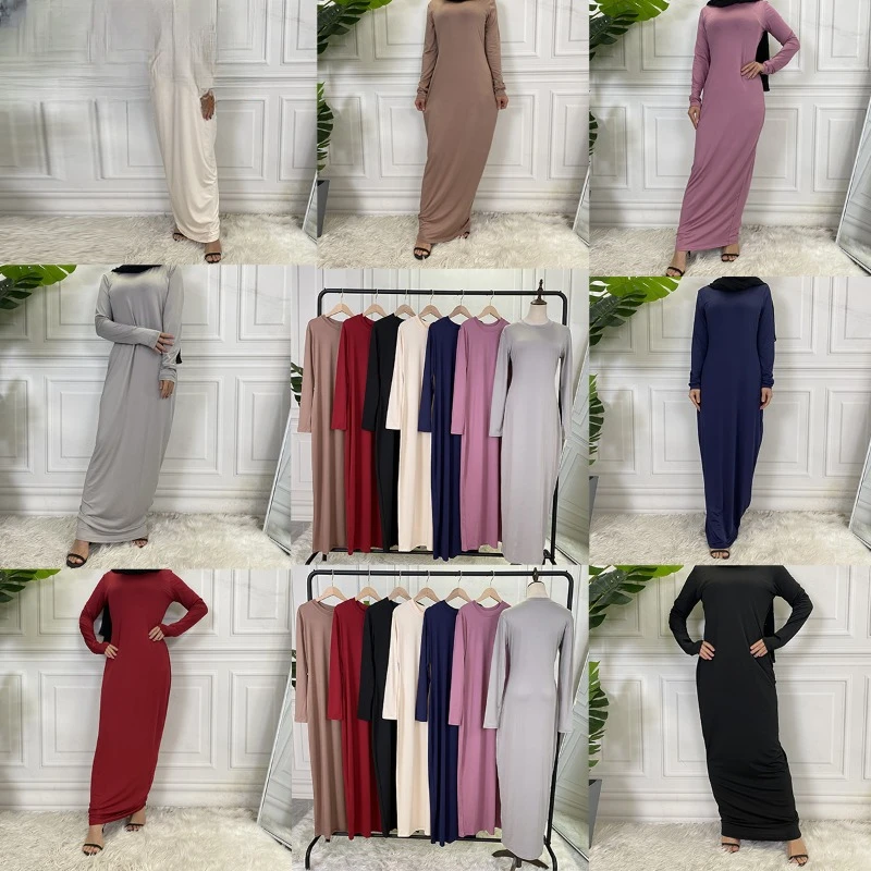Summer Skirt For Ladies New Inner Dress Muslim Casual Dress For Women Clothing Islamic Abaya Long Sleeve Maxi Slim Inner Dress
Summer Skirt For Ladies New Inner Dress Muslim Casual Dress For Women Clothing Islamic Abaya Long Sleeve Maxi Slim Inner Dress