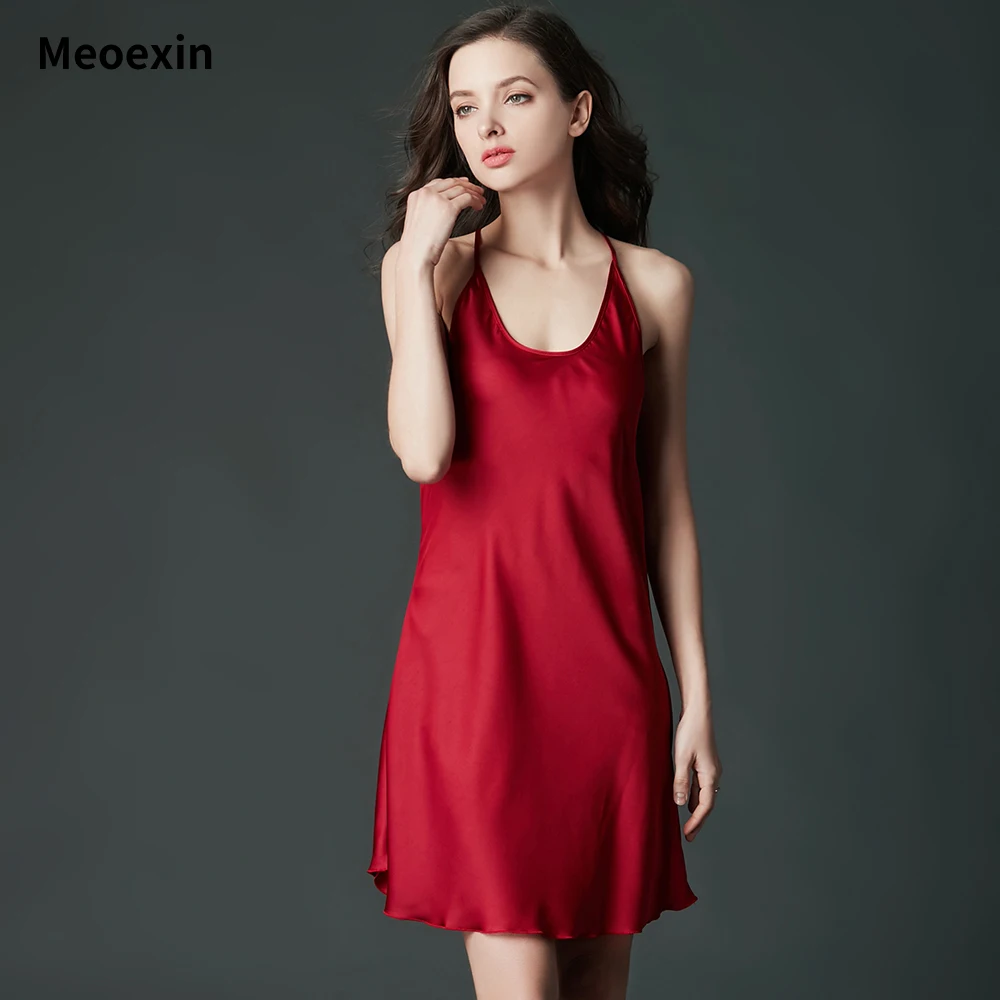 Meoexin Nightgowns Sleeveless Spaghetti Strap New Pajamas Summer Solid Color Pajamas Sexy Backless Hot Home Wear Mainland China
Meoexin Nightgowns Sleeveless Spaghetti Strap New Pajamas Summer Solid Color Pajamas Sexy Backless Hot Home Wear Mainland China