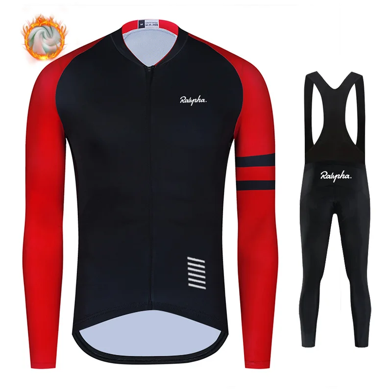

Raphaful 2024 зимняя велосипедная одежда мужская термальная флисовая велосипедная Джерси MTB Униформа велосипедные теплые брюки с длинным рукавом велосипедный комплект