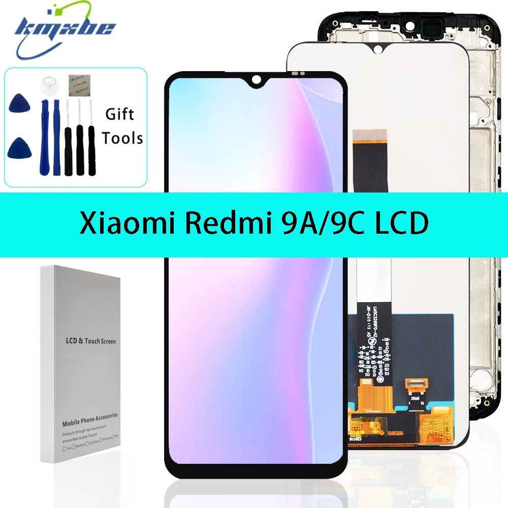 

6.53" High quality LCD For Xiaomi Redmi 9A 9C Display Touch Screen Digitizer Assembly With Frame For M2006C3LG M2006C3MG LCD