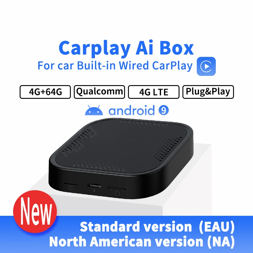 CarPlay Android Mini Ai Box 9 Qualcomm8-core 4G + 64G подключи и работай проводной к беспроводной для
