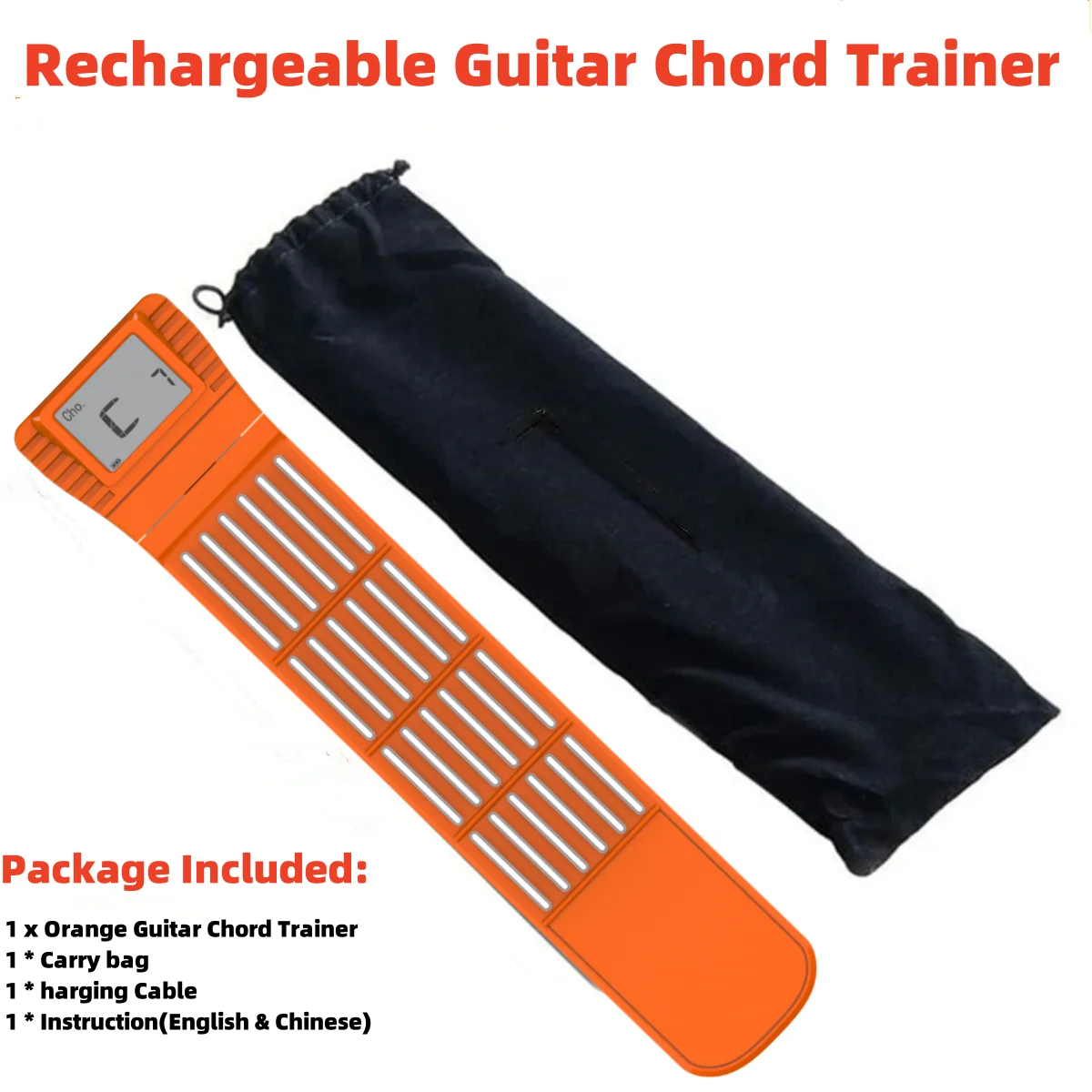 Pocket Guitar Chord Practice Tool, Portable Guitar Neck for Trainer Beginner w/a Rotatable Chords Chart Screen Pocket Guitar Chord Practice Tool, Portable Guitar Neck for Trainer Beginner w/a Rotatable Chords Chart Screen