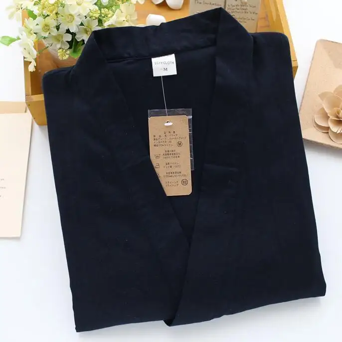 Японский стиль Мужские костюмы брюки комплект весенняя одежда для сна хлопковая винтажная домашняя одежда