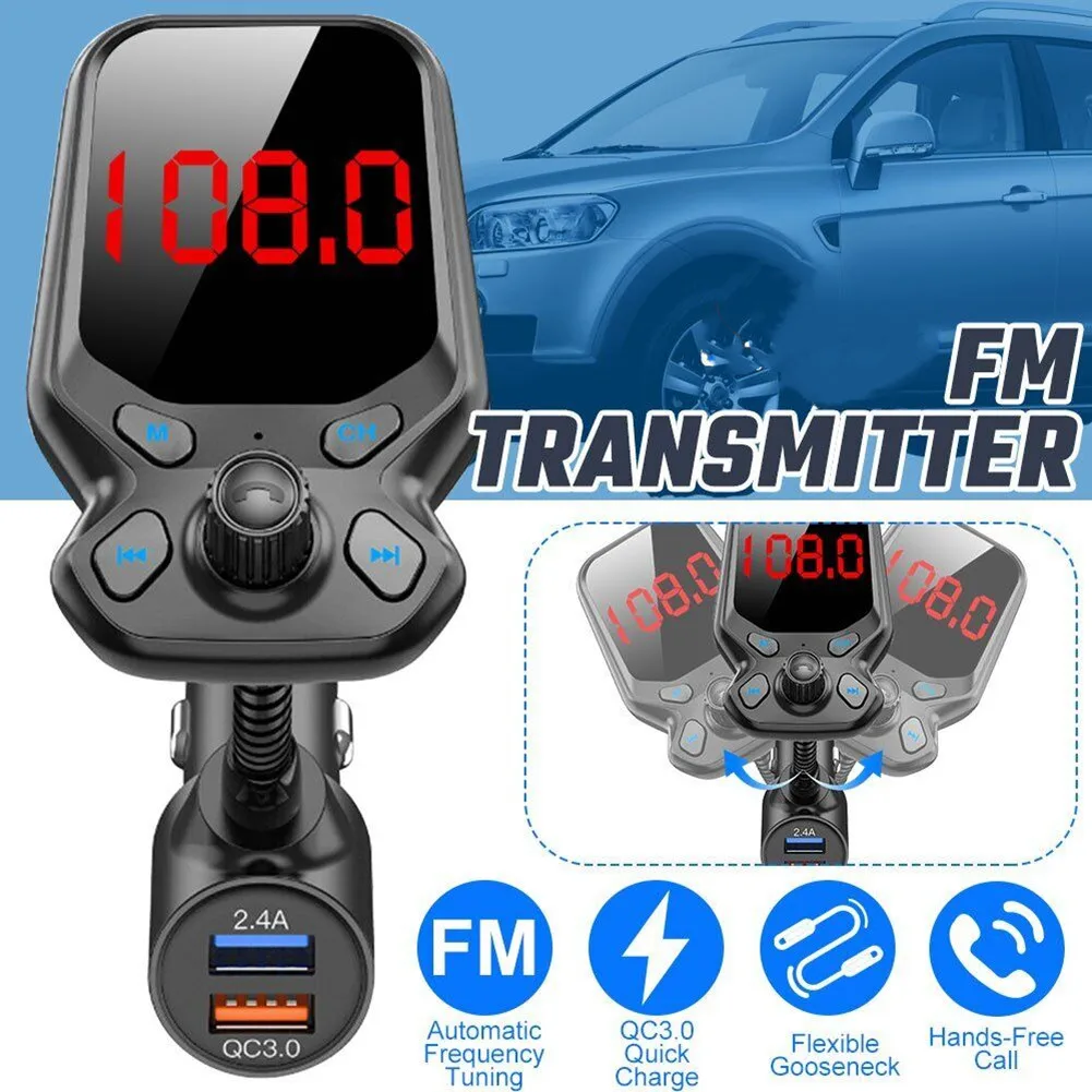 Беспроводной Bluetooth FM-трансмиттер адаптер MP3-плеер радиоадаптер QC3.0 Быстрая зарядка USB А зарядная розетка
Беспроводной Bluetooth FM-трансмиттер адаптер MP3-плеер радиоадаптер QC3.0 Быстрая зарядка USB А зарядная розетка