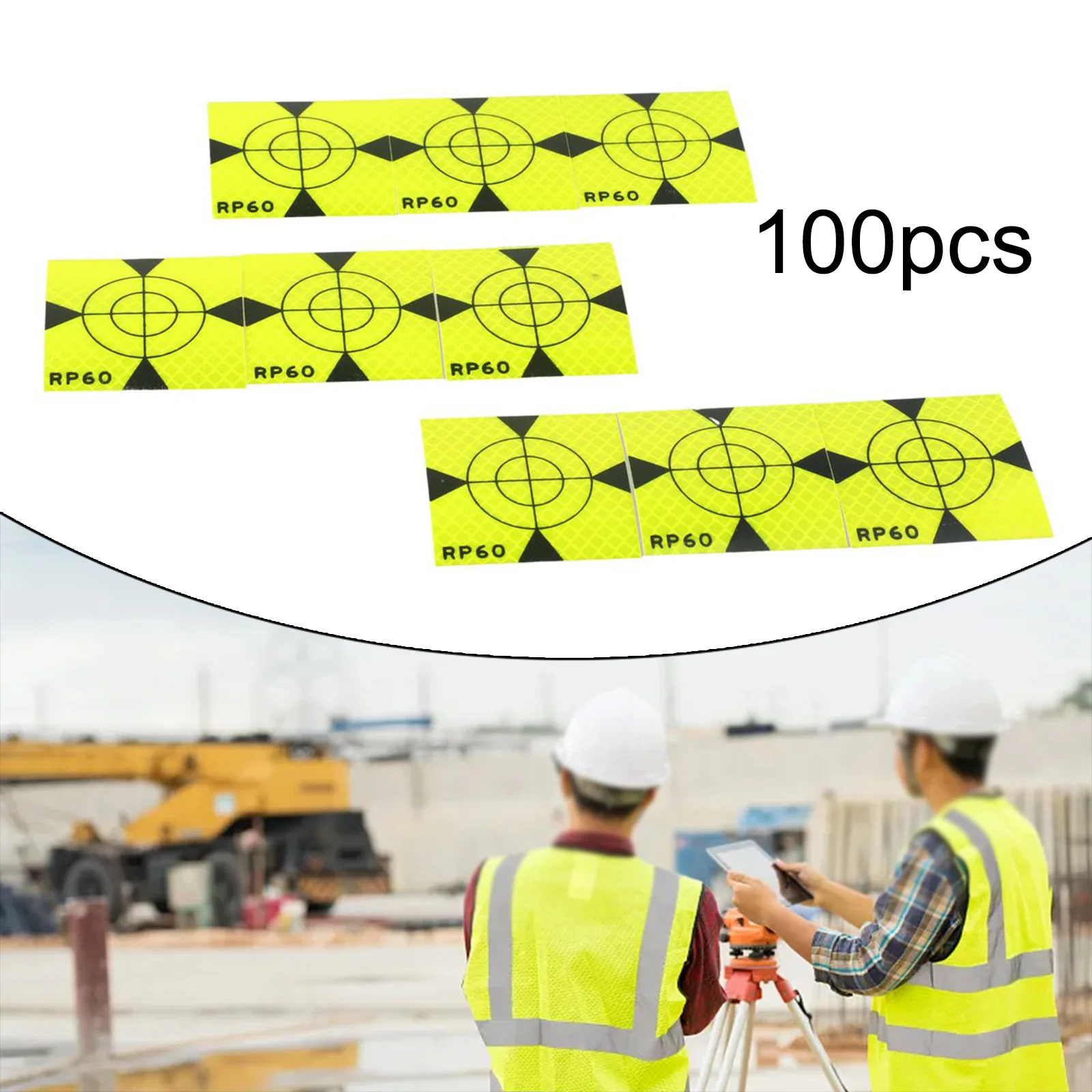 100pcs Reflector Sheet Yellow Acrylic 20/30/40/50/60mm Total Station Reflector Target For Tunnel Subway Bridge Engineering
100pcs Reflector Sheet Yellow Acrylic 20/30/40/50/60mm Total Station Reflector Target For Tunnel Subway Bridge Engineering
