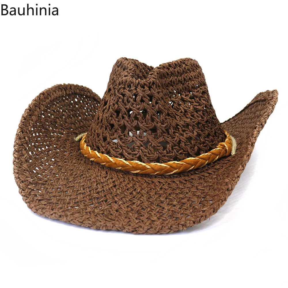 Bauhinia New Natural Straw Western Cowboy Hat For Men 10CM Big Brim Summer Beach Sun Hat Parent-Child Hat sombreros de hombre
Bauhinia New Natural Straw Western Cowboy Hat For Men 10CM Big Brim Summer Beach Sun Hat Parent-Child Hat sombreros de hombre