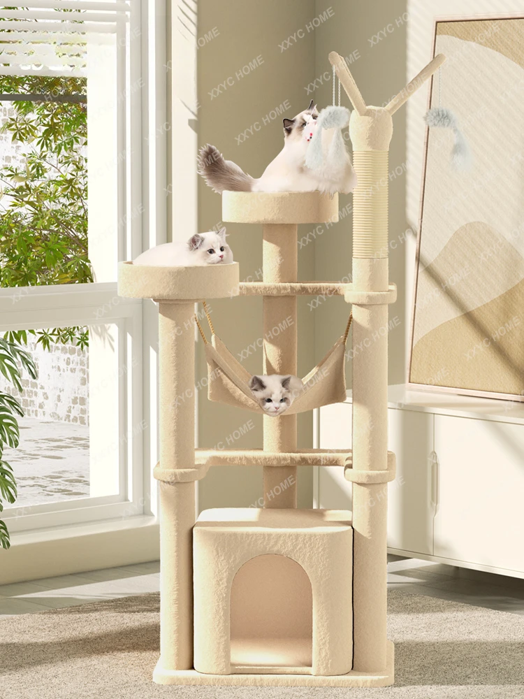 

Cat Nest Integrated Tree Scratching Board Small Size Does Not Cover an Area of Jumping Platform Cat Climbing Frame Children