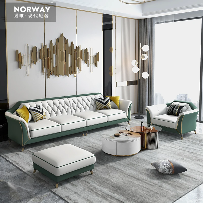 Luxury sofa American leather sofa modern minimalist living room leather sofa combination
Luxury sofa American leather sofa modern minimalist living room leather sofa combination