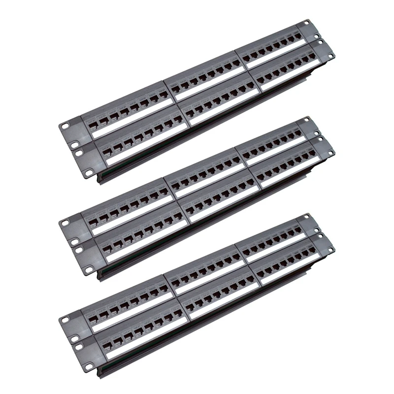 3X 19Inch 1U Cabinet Rack Pass-Through 24 Port CAT6 Patch Panel RJ45 Contact Port (RJ45 Contact Port) Modular Frame
3X 19Inch 1U Cabinet Rack Pass-Through 24 Port CAT6 Patch Panel RJ45 Contact Port (RJ45 Contact Port) Modular Frame
