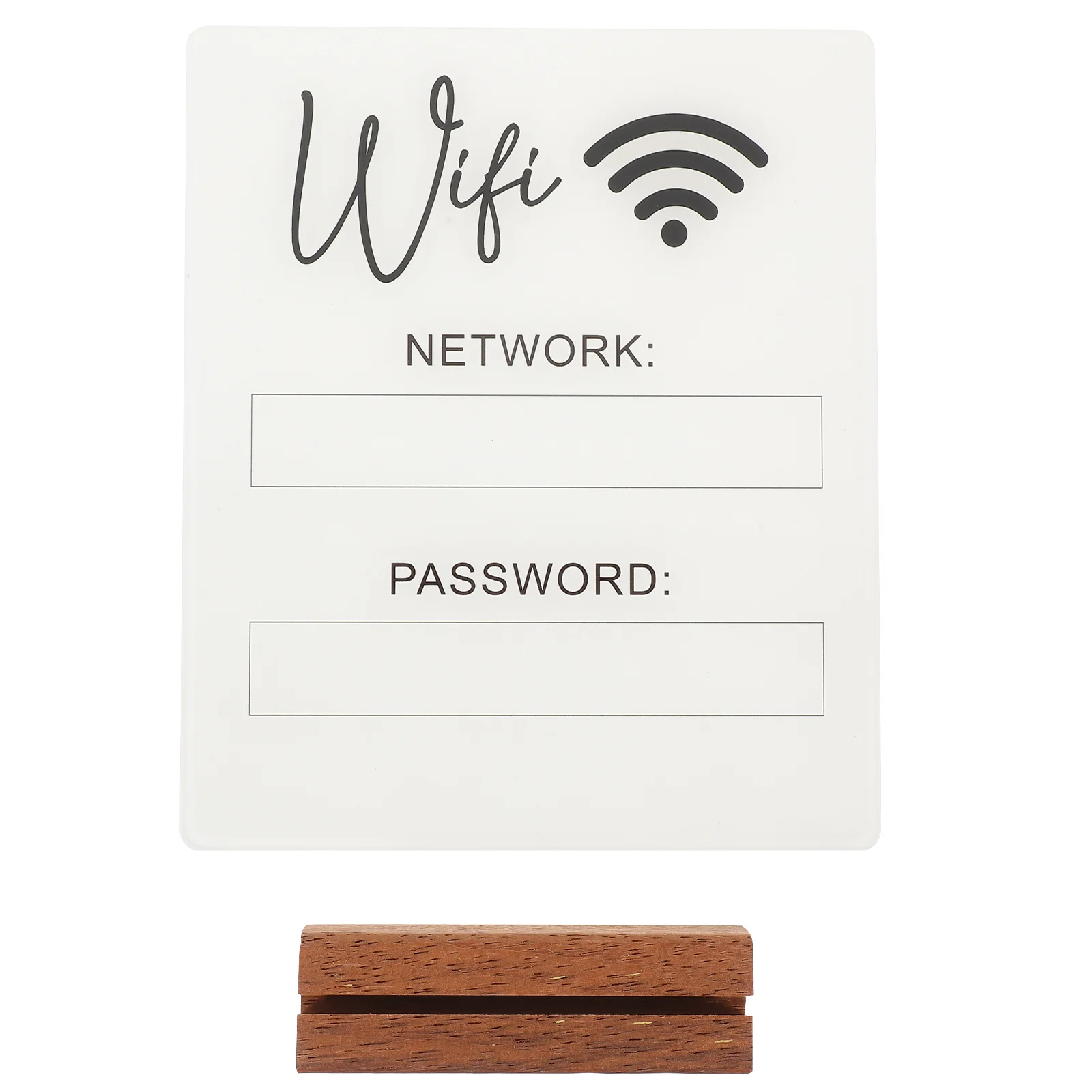 Wifi Password Sign Decor Hotel Wireless Network Wooden for Guests Acrylic Room Stand
Wifi Password Sign Decor Hotel Wireless Network Wooden for Guests Acrylic Room Stand