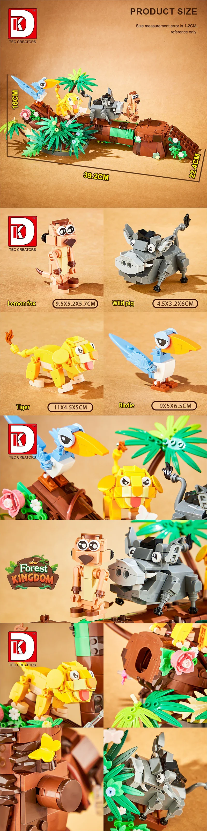 Creative Expert MOC Forest Kingdom Animal Building Blocks Lion Bird Jungle Kingdom Model Puzzle Toys Birthday Gift for Children Creative Expert MOC Forest Kingdom Animal Building Blocks Lion Bird Jungle Kingdom Model Puzzle Toys Birthday Gift for Children