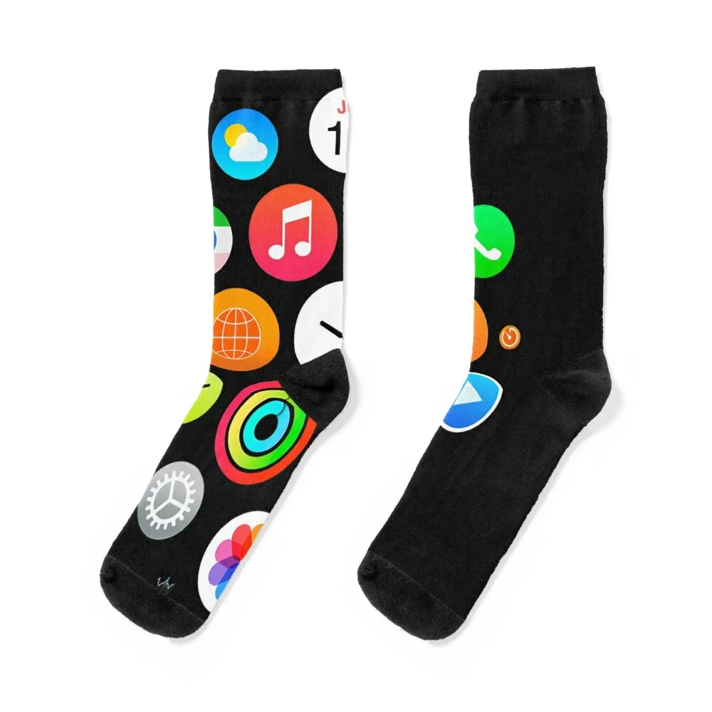 Apple Watch Face - Apps Essential T-Shirt Socks designer socks Toe sports socks retro essential Men Socks Luxury Brand Women's
Apple Watch Face - Apps Essential T-Shirt Socks designer socks Toe sports socks retro essential Men Socks Luxury Brand Women's