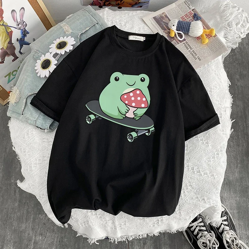 Men Women Cute Frog Printed T shirt Fashion Streetwear Short Sleeve T shirt Harajuku Casual Cotton O-Neck Large Size T shirt
Men Women Cute Frog Printed T shirt Fashion Streetwear Short Sleeve T shirt Harajuku Casual Cotton O-Neck Large Size T shirt
