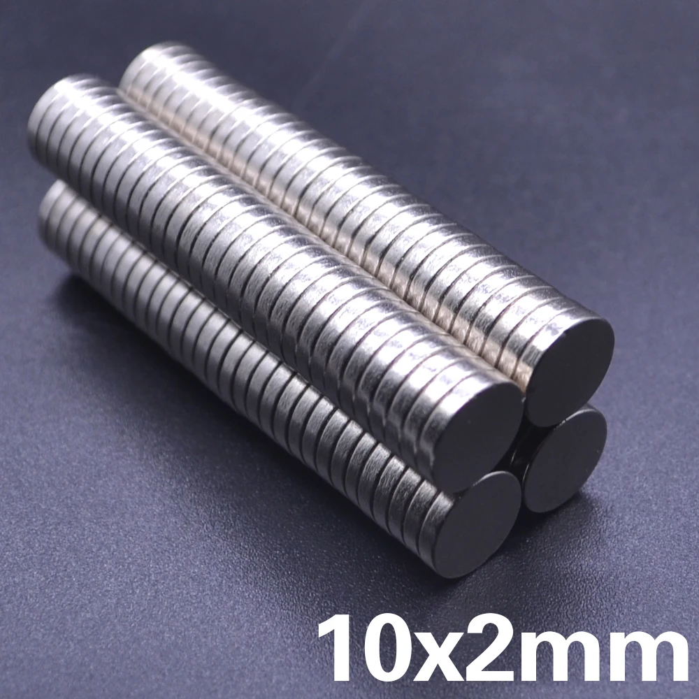 

5/10/20/50/100/1000pcs 10x2 Super Powerful Strong Bulk Round NdFeB Neodymium Disc Magnets Dia N35 Rare Earth magnet 10*2 IMANES