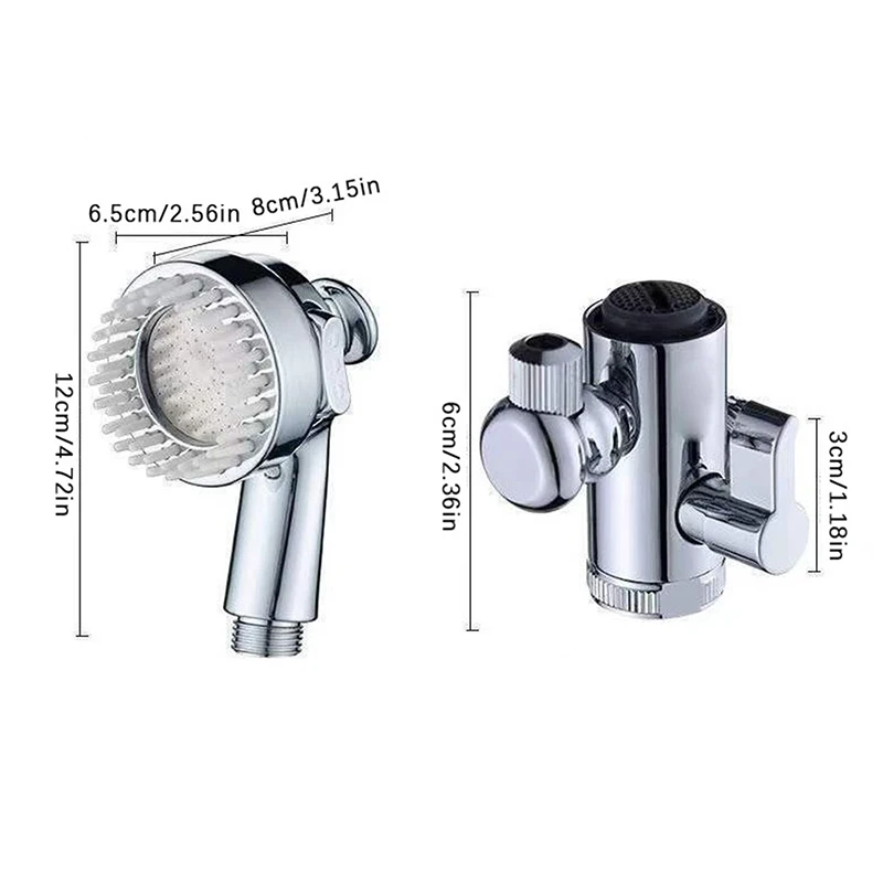 3-in-1 Universal Water Taps New Multifunction Bathroom Attachment Shower Head Copper 360° Rotating Faucet Home Copper,ABS 1set
3-in-1 Universal Water Taps New Multifunction Bathroom Attachment Shower Head Copper 360° Rotating Faucet Home Copper,ABS 1set