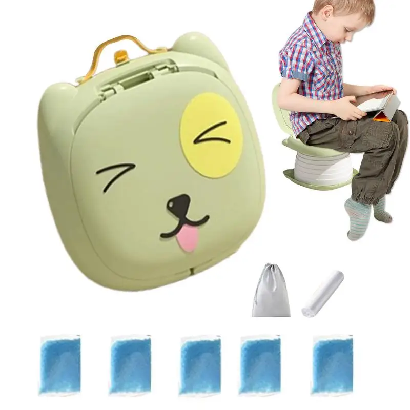 

Portable Toddler Potty Folding Travel Car Potty Folding Portable Potty For Travel Small & Convenient With Absorbent Paper