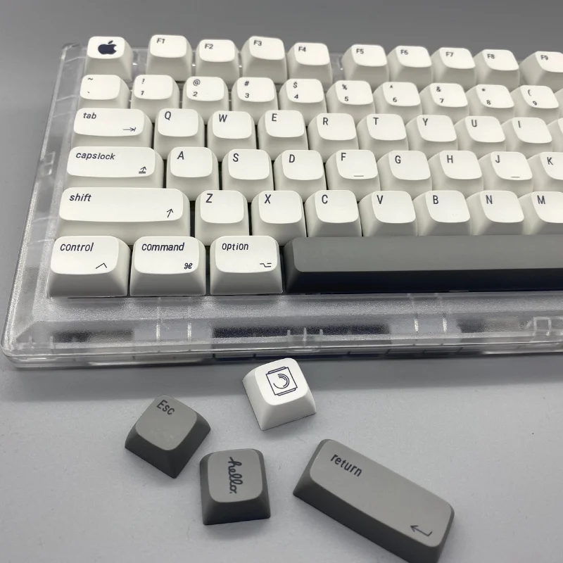 

127 клавиш/комплект, колпачки для клавиш XDA Profile PBT, английский/японский колпачок для клавиш Apple MAC ISO Cherry White для механической клавиатуры MX Switch