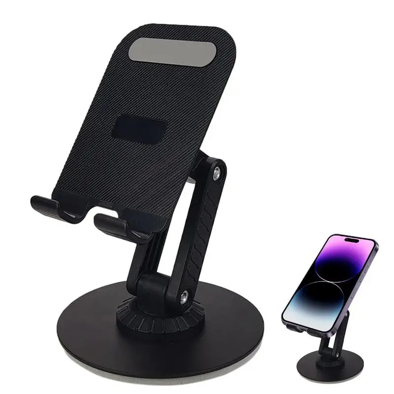 

Smartphone Stand Cellphone Cradle 360 Degree Rotating Portable Fully Adjustable Foldable Cradle Dock Phone Stand For Desk Video