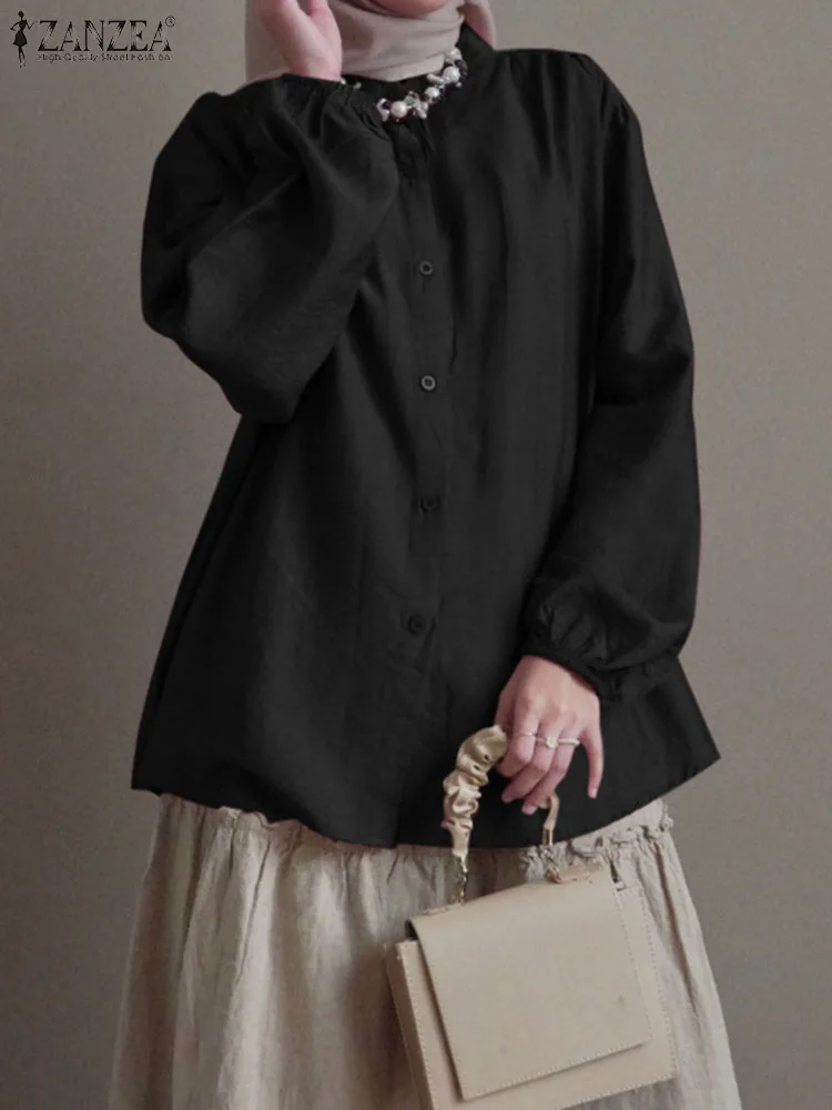 2023 ZANZEA Woman Fashion Turkey Hijab Muslim Blouse O-Neck Puff Sleeve Tunic Tops Autumn Casual Solid Color Party Blusas 2023
2023 ZANZEA Woman Fashion Turkey Hijab Muslim Blouse O-Neck Puff Sleeve Tunic Tops Autumn Casual Solid Color Party Blusas 2023