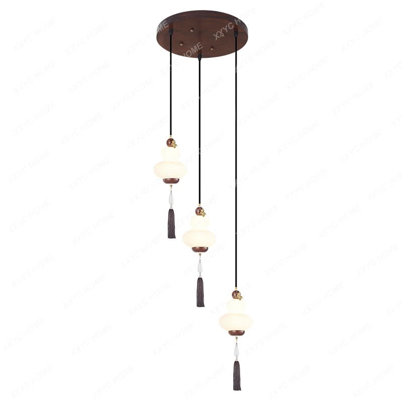 Dining Room Chandelier Three-Head Study Lamp Chinese Zen Tea Room Retro Lamp Gourd Lamp
Dining Room Chandelier Three-Head Study Lamp Chinese Zen Tea Room Retro Lamp Gourd Lamp