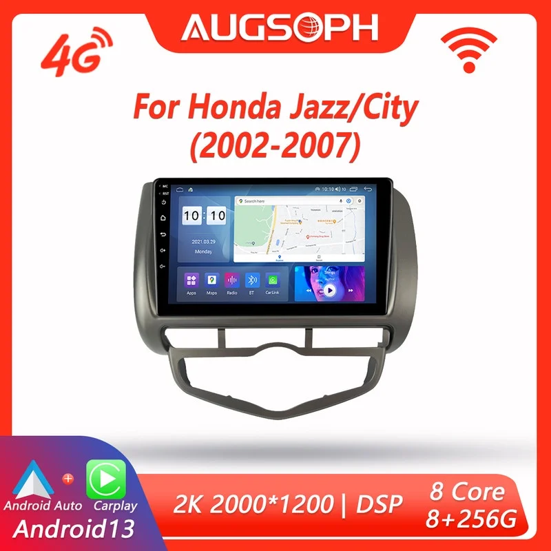 Автомагнитола на Android 13 для Honda JAZZ/city, мультимедийный проигрыватель 2002-2007,9 дюймов с 4G WiFi Carplay и 2Din
Автомагнитола на Android 13 для Honda JAZZ/city, мультимедийный проигрыватель 2002-2007,9 дюймов с 4G WiFi Carplay и 2Din
