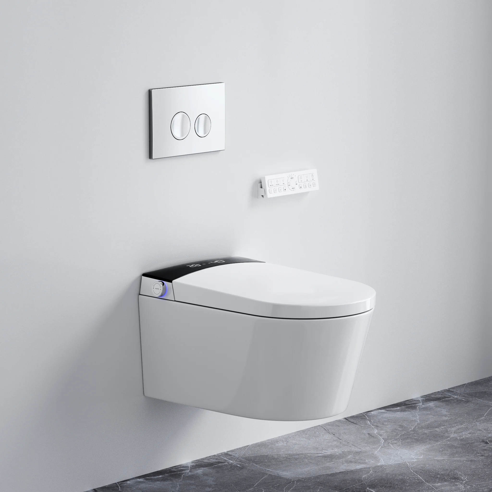 

New Arrival Wall Hung Smart Toilet Intelligente Wc Ceramic Bathroom Wc Toilet With Jet Water P-trap Water Closet