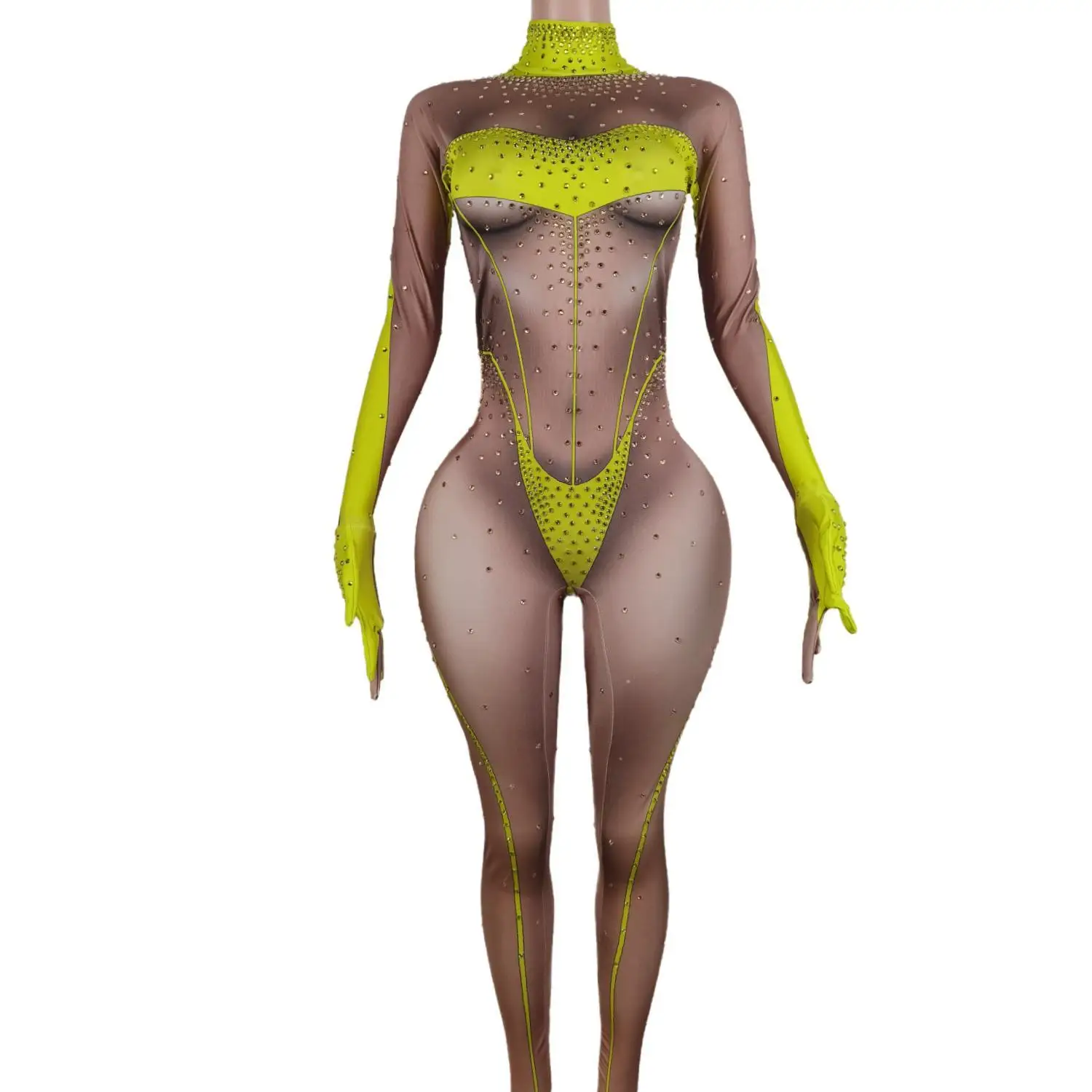 Luxury Sparkle Long Sleeve Rhinestones Jumpsuit Women Sexy Club Party Birthday Performance Drag Queen Clothing Spandex
Luxury Sparkle Long Sleeve Rhinestones Jumpsuit Women Sexy Club Party Birthday Performance Drag Queen Clothing Spandex
