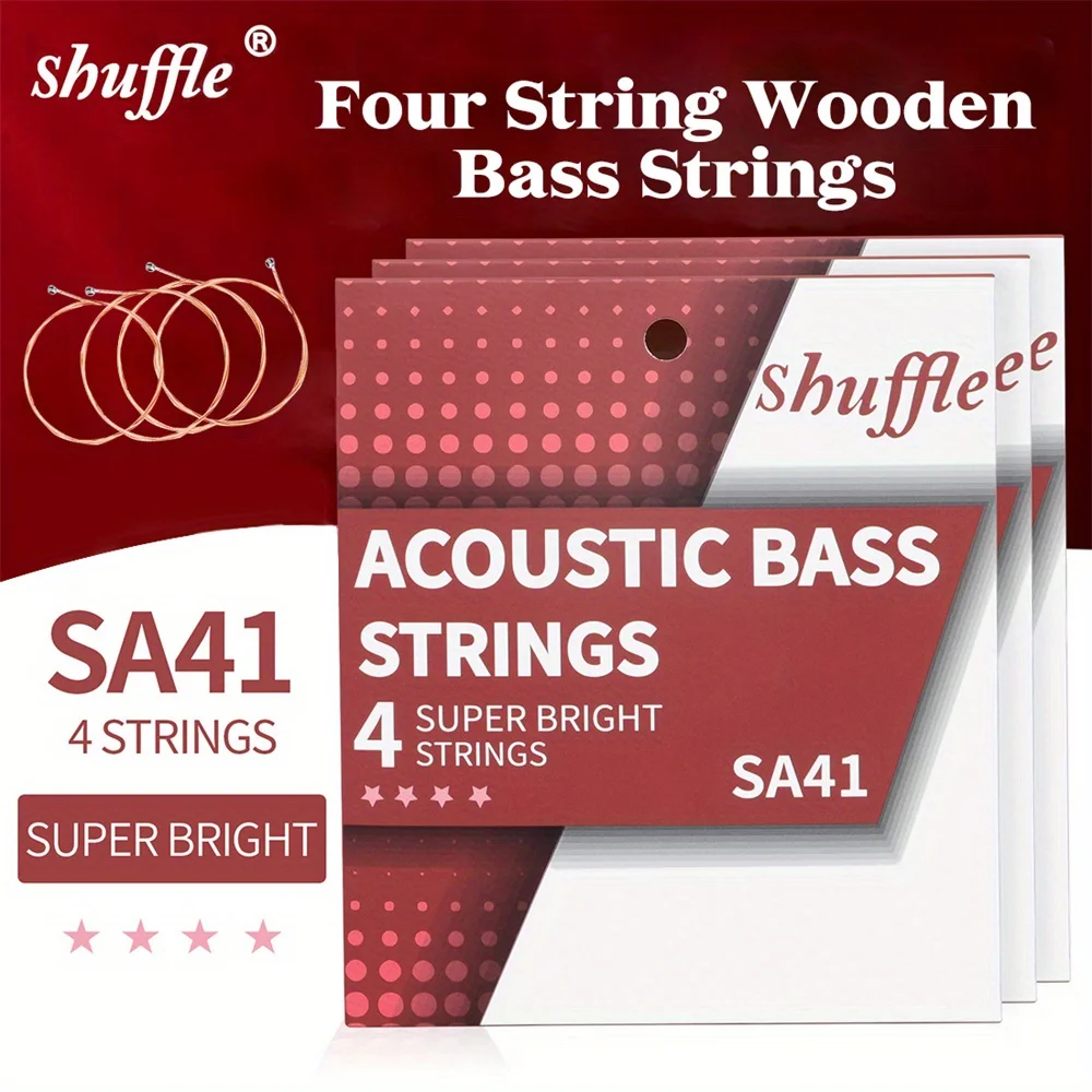 4-струнные басовые струны Shuffle SA41 для деревянных акустических басов с нержавеющим покрытием-сердечник из высокоуглеродистой стали с фосфорной бронзовой обмоткой
4-струнные басовые струны Shuffle SA41 для деревянных акустических басов с нержавеющим покрытием-сердечник из высокоуглеродистой стали с фосфорной бронзовой обмоткой