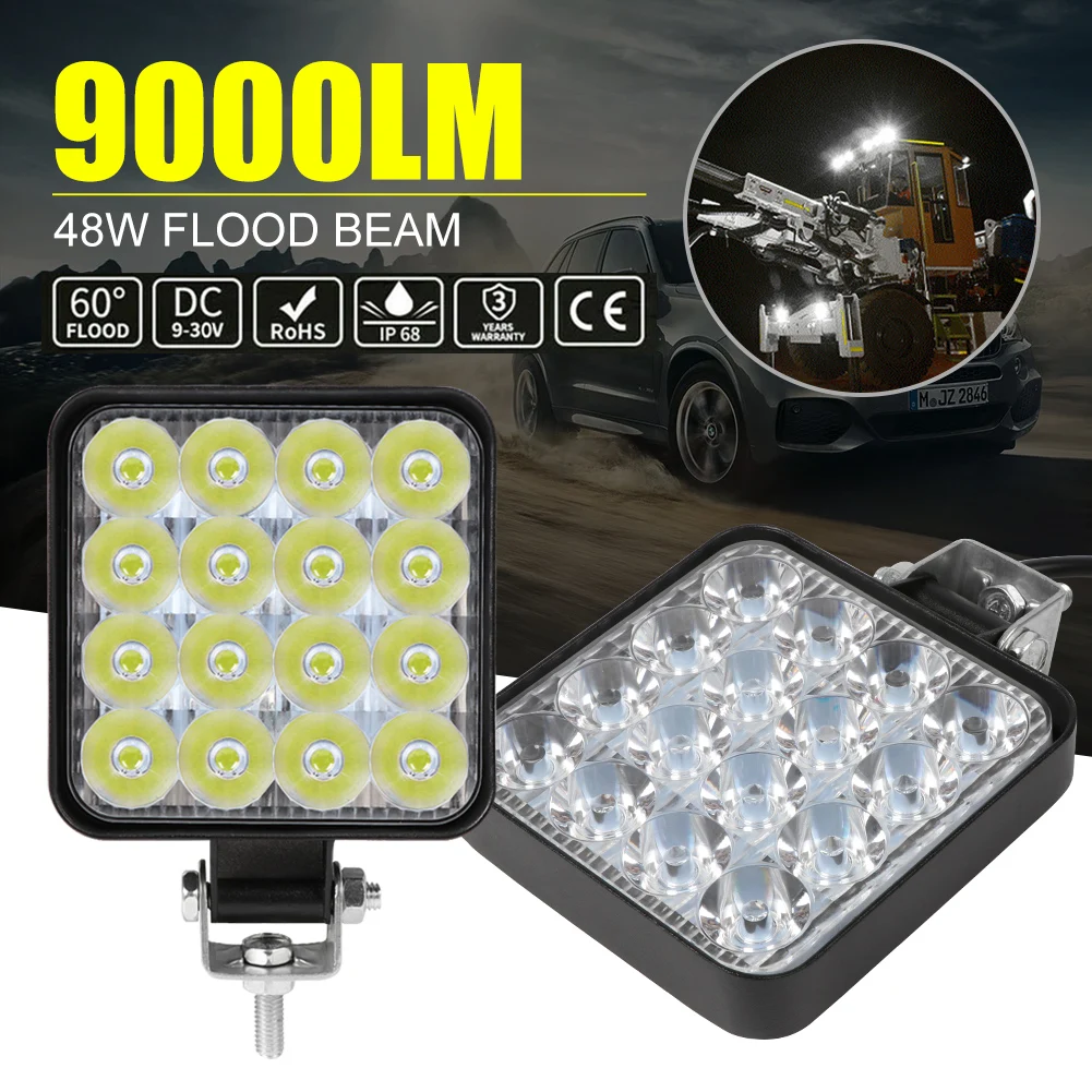 New 2Pcs 48W LED Spotlight Work Light Car SUV Truck Driving Fog Lamp For Car Repairing Camping Hiking Backpacking Car Light
New 2Pcs 48W LED Spotlight Work Light Car SUV Truck Driving Fog Lamp For Car Repairing Camping Hiking Backpacking Car Light