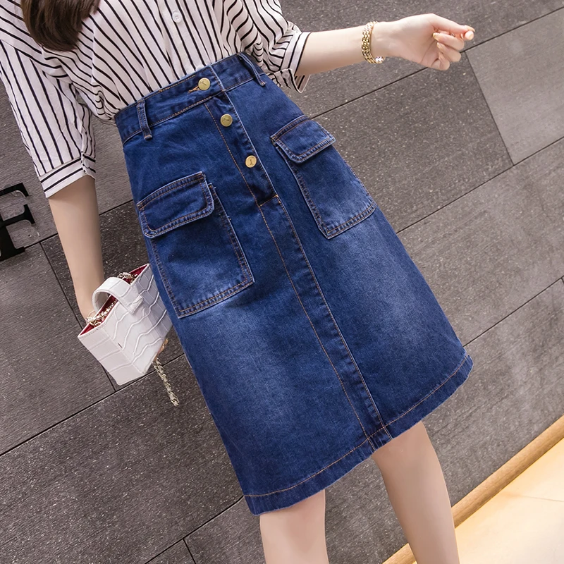 Denim Long Elegant High-Waisted Women'S Summer Skirts Korean Style Skirt Fashion 2022 Harajuku Clothes Kawaii
Denim Long Elegant High-Waisted Women'S Summer Skirts Korean Style Skirt Fashion 2022 Harajuku Clothes Kawaii