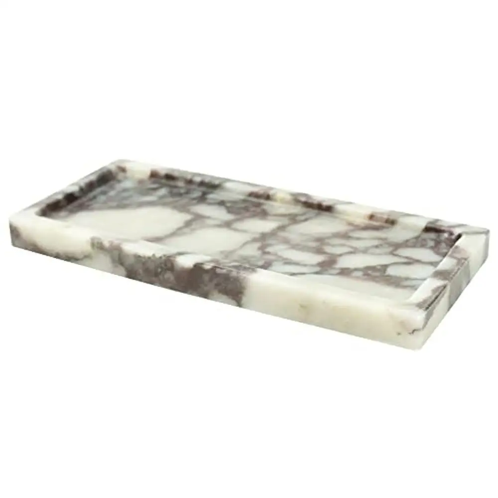 

Luxury Natural Marble Small Hand Towel Organizer Tray Makeup Bathroom Holder Tray Waterproof Oil-proof Scratch Resistance