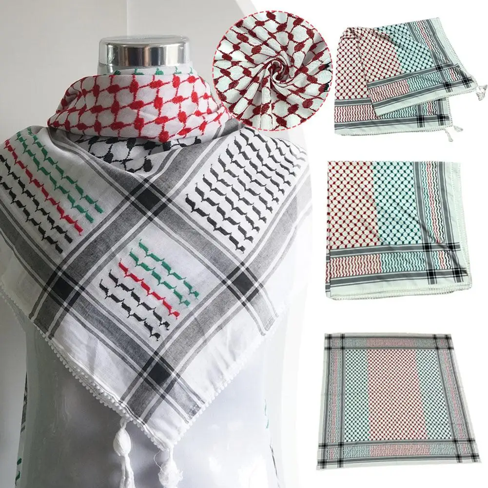 

Colorful Plaid Muslim Scarf Tactical Desert Arab Scarves Women Outdoor Sand Men Prevention Scarf Windproof Hiking Square Q3Z8