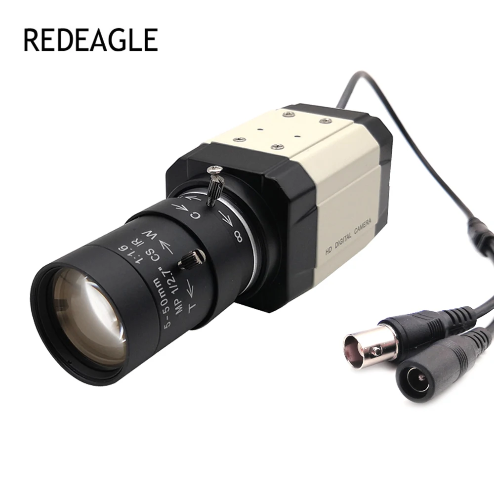 

REDEAGLE 1200TVL Color Analog Surveillance CCTV Security Camera with Industrial HD 4mm 2.8-12mm 5-50mm Varifocal Zoom CS Lens