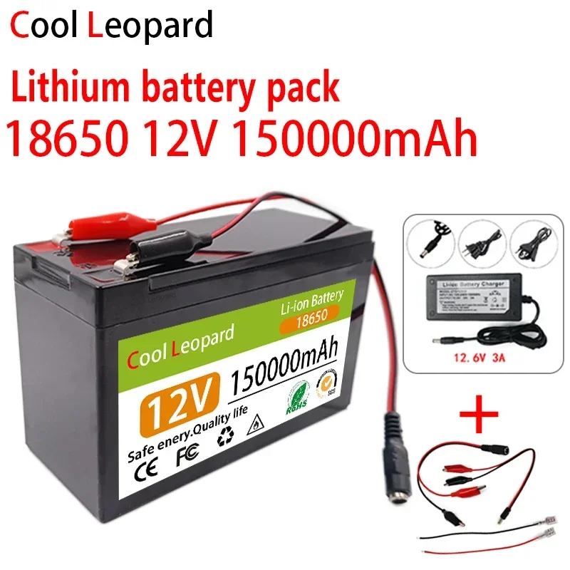 New 18650 3S6P 12V 150Ah Lithium Ion Battery Pack,For Sprayer, Electric Vehicle, LED Lamp Li-ion Batterie Built-in BMS
New 18650 3S6P 12V 150Ah Lithium Ion Battery Pack,For Sprayer, Electric Vehicle, LED Lamp Li-ion Batterie Built-in BMS