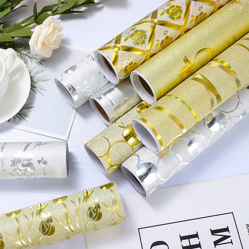 Self Adhesive Wallpaper Gold Silver PVC Waterproof Metallic Contact Paper for Kitchen Cabinet Wardrobe Refurbishment Sticker
Self Adhesive Wallpaper Gold Silver PVC Waterproof Metallic Contact Paper for Kitchen Cabinet Wardrobe Refurbishment Sticker