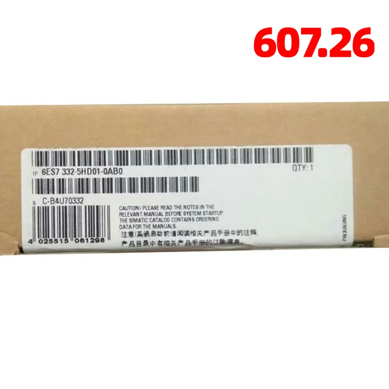Новый оригинальный 6ES7332-5HD01-0AB0 SM3328 точечный аналоговый модуль точечный ПЛК-модуль
Новый оригинальный 6ES7332-5HD01-0AB0 SM3328 точечный аналоговый модуль точечный ПЛК-модуль