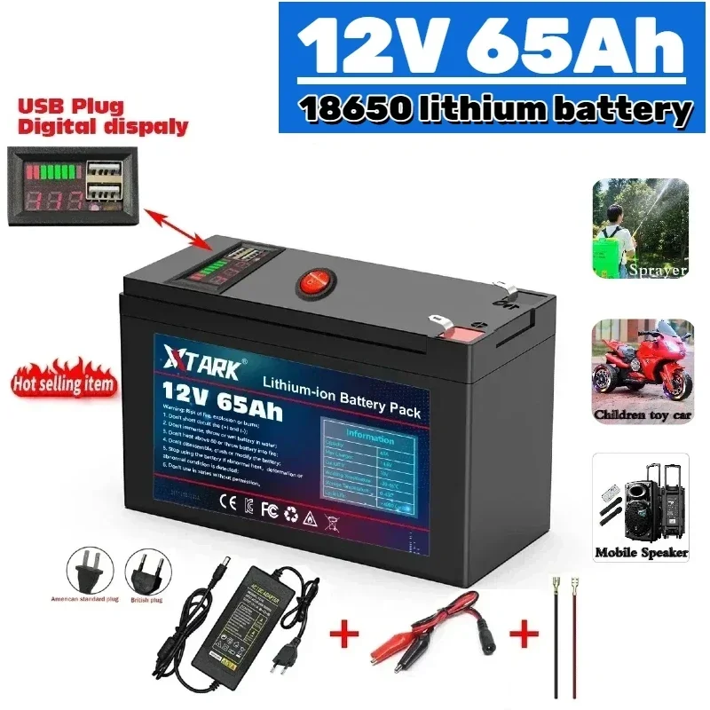 NEW Sprayers 12V 120Ah Built-In High Current 18650 Lithium Battery Pack For Electric Vehicle Batterie 12.6V Charger with usb
NEW Sprayers 12V 120Ah Built-In High Current 18650 Lithium Battery Pack For Electric Vehicle Batterie 12.6V Charger with usb