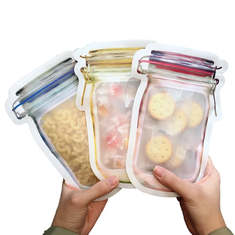 Reusable Mason Jar Zipper Bags Nuts Candy Cookies Storage Bags Waterproof Seal Bag Fridge Organizer Food Storage Ziplock Bags
Reusable Mason Jar Zipper Bags Nuts Candy Cookies Storage Bags Waterproof Seal Bag Fridge Organizer Food Storage Ziplock Bags