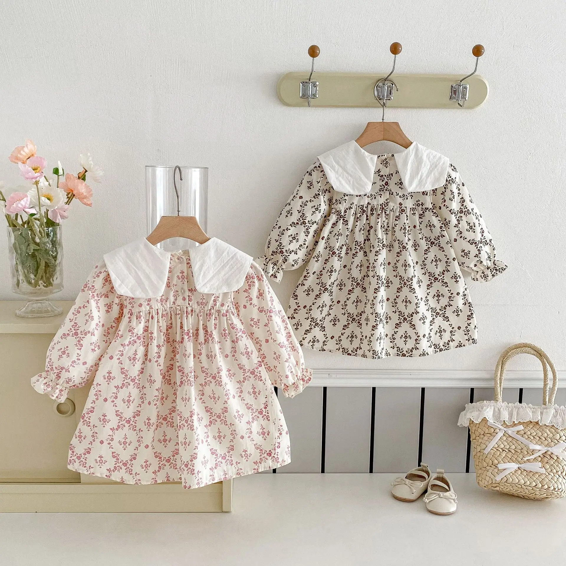 2025 Autumn New Girls Casual Dress Children Large Collar Flower Embroidery Dress Cotton Baby Girl Floral Princess Dress 2 Sbc4fd179b7d64e6592a908b444d30cddk