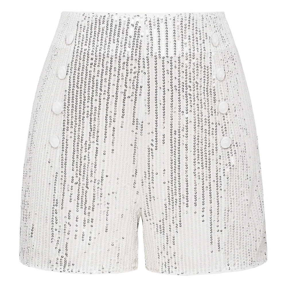 BP Women Shorts Vintage Sequined Fashion Causal High Waist Buttons Decorated Mid-Thigh Shorts Stage Pants Nightclub Shorts
BP Women Shorts Vintage Sequined Fashion Causal High Waist Buttons Decorated Mid-Thigh Shorts Stage Pants Nightclub Shorts