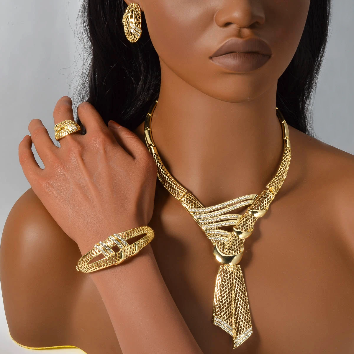 Diana baby Elegant Necklace Chic Ring Metal Earrings Fashion Bangle Gold Color Jewelry Sets for Wedding 3 Mallzona Sbc520996686f421c8109a2e387a3fbc5O Diana baby Elegant Necklace Chic Ring Metal Earrings Fashion Bangle Gold Color Jewelry Sets for Wedding Mallzona