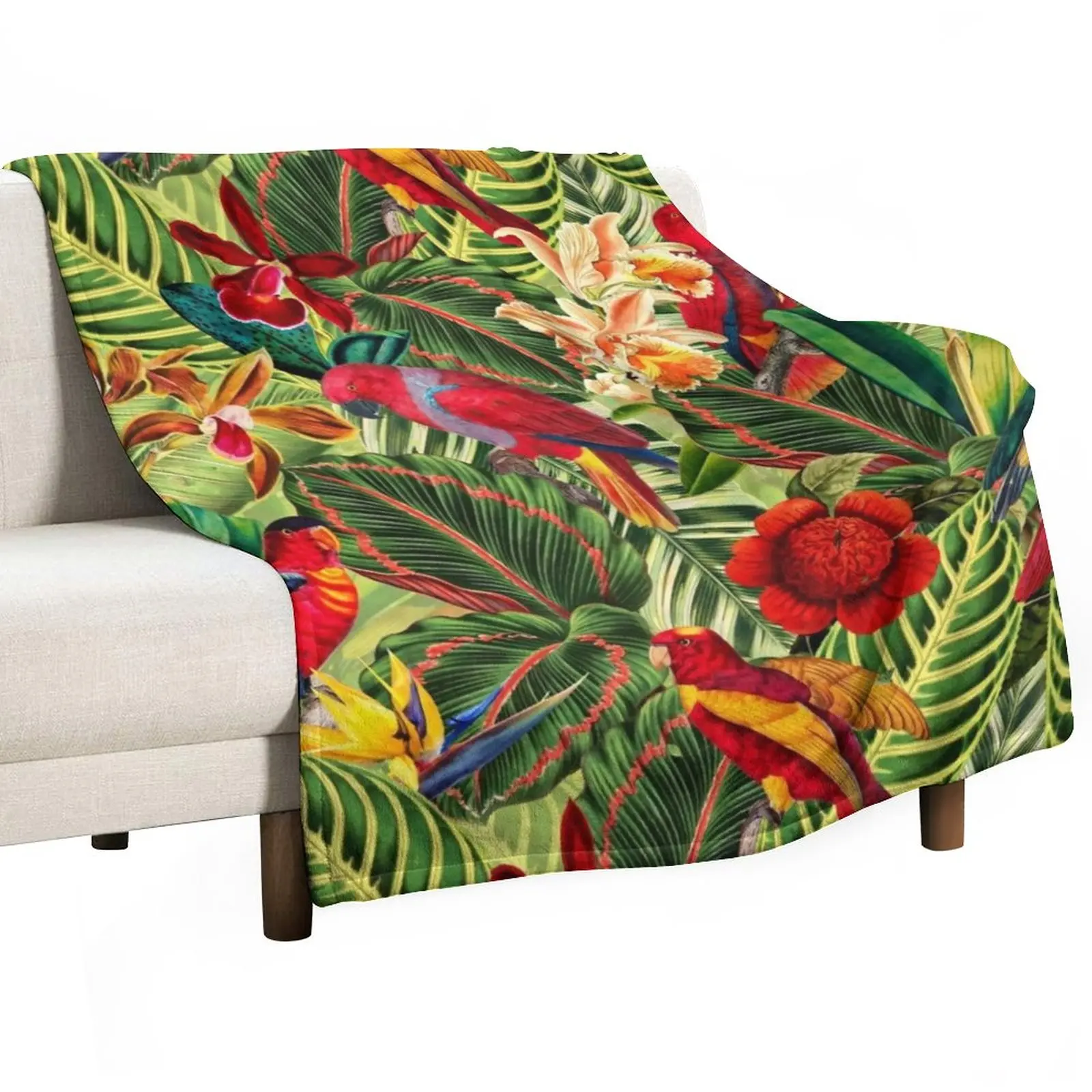 Vintage Tropical Bird Jungle Garden Throw Blanket Luxury Designer Blanket Quilt Blanket
Vintage Tropical Bird Jungle Garden Throw Blanket Luxury Designer Blanket Quilt Blanket