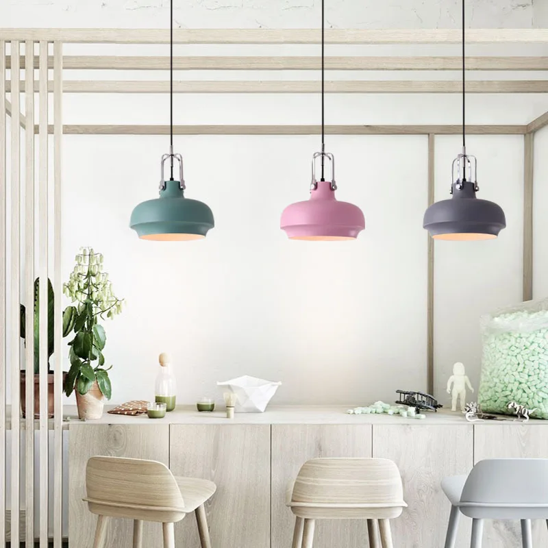 

Nordic Macaron Chandelier Creative Aluminum Alloy Lamp Bedroom Living Room Restaurant Study Light Hotel Bar LED Lighting Fixture