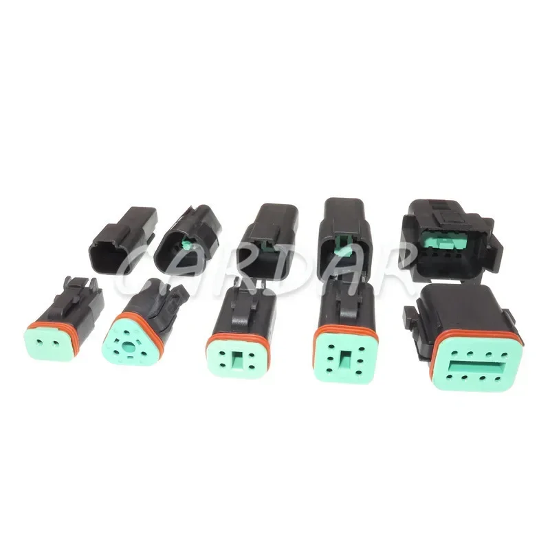 

1 Set Deutsch DT Black Connector Waterproof Electrical Plug DT06/DT04 2/3/4/6/8 Pin Engine/Gearbox For Car Bus Motor Truck