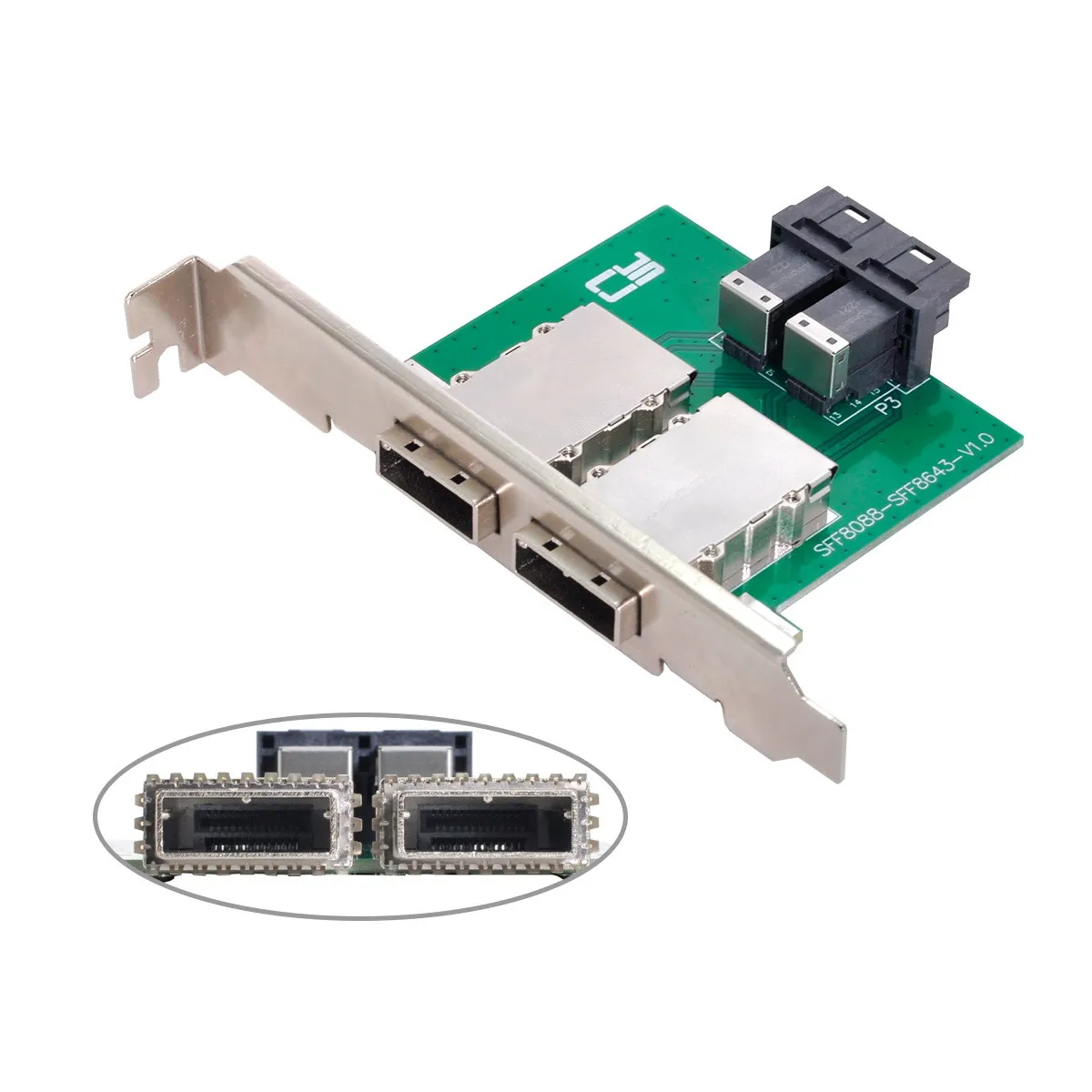 CYSM Xiwai Mini SAS SFF-8088 двойные порты внутренние SAS HD SFF-8643 PCBA Женский адаптер с низкопрофильным кронштейном
CYSM Xiwai Mini SAS SFF-8088 двойные порты внутренние SAS HD SFF-8643 PCBA Женский адаптер с низкопрофильным кронштейном