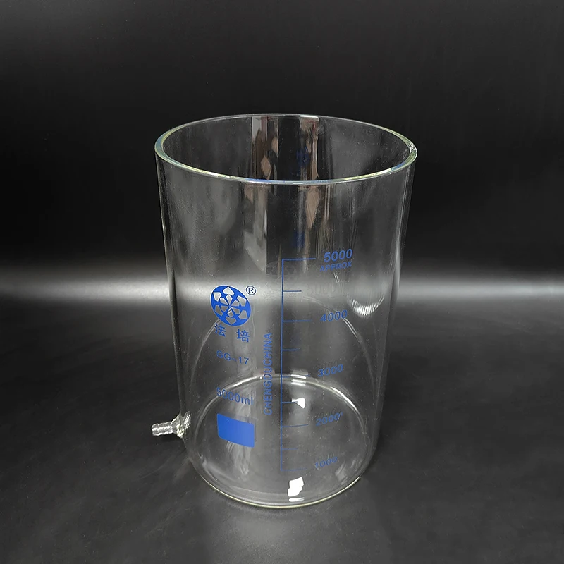 

FAPE Beaker in low form with Lower tube,Without spout,Capacity 5000mL,Beaker with tubules,Laboratory beaker