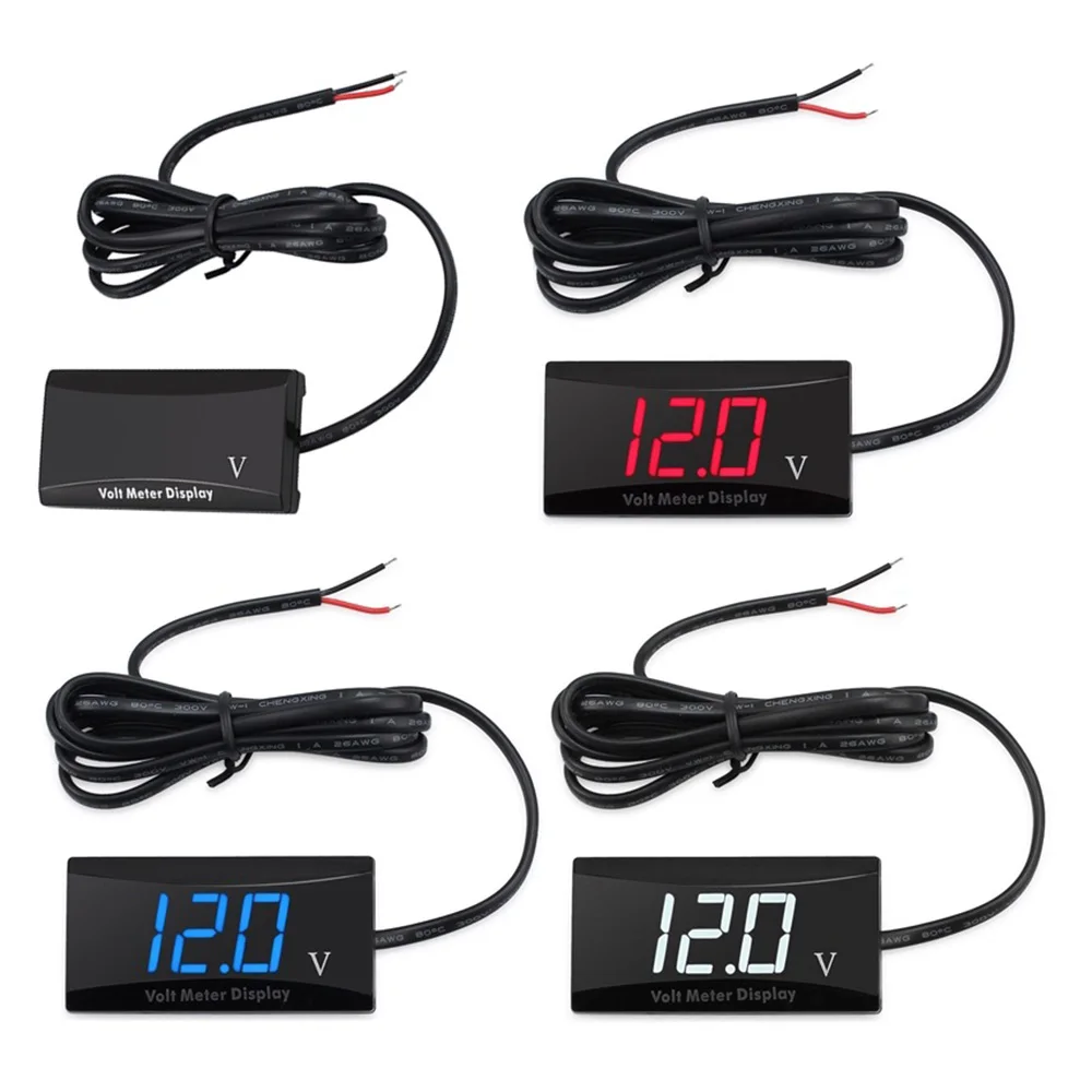 DC 12V Digital Voltmeter Car Motorcycle Voltage and Voltage Tester Detector Battery Detection Module Digital Display Voltmeter 
DC 12V Digital Voltmeter Car Motorcycle Voltage and Voltage Tester Detector Battery Detection Module Digital Display Voltmeter