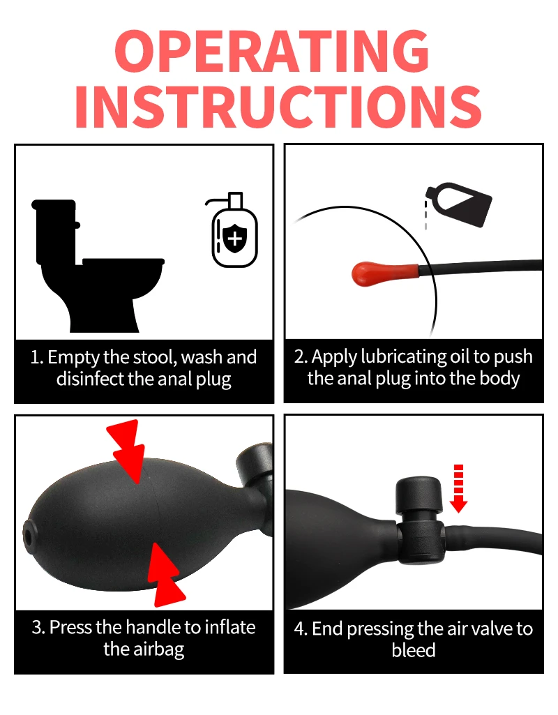 Inflatable butt plug training