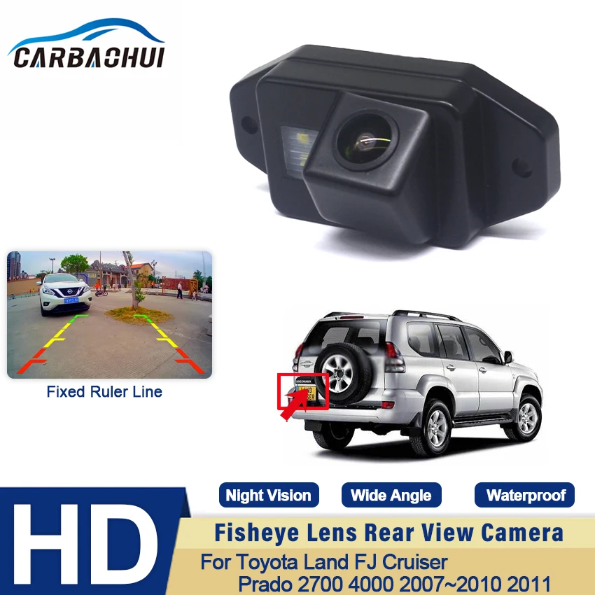 

HD Car Rear View Backup Camera For Toyota Land FJ Cruiser Prado 2700 4000 2007 2008 2009 2010 2011 Night Vision Waterproof