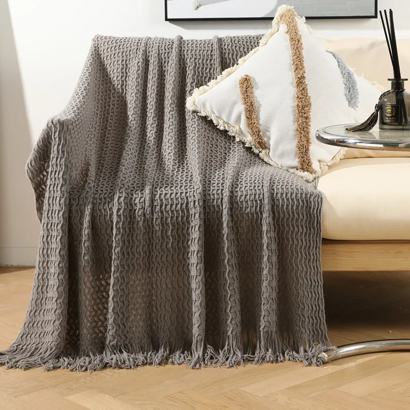 

Home Decor Sofa throw Blanket For Bed End Cover Blanket Shawl Sofa Cover Blankets decoration blanket With Tassel Nap Bedspread